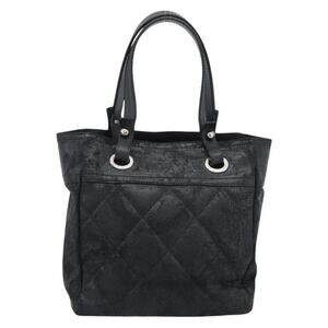 Chanel Matelasse Coated Canvas Tote Black